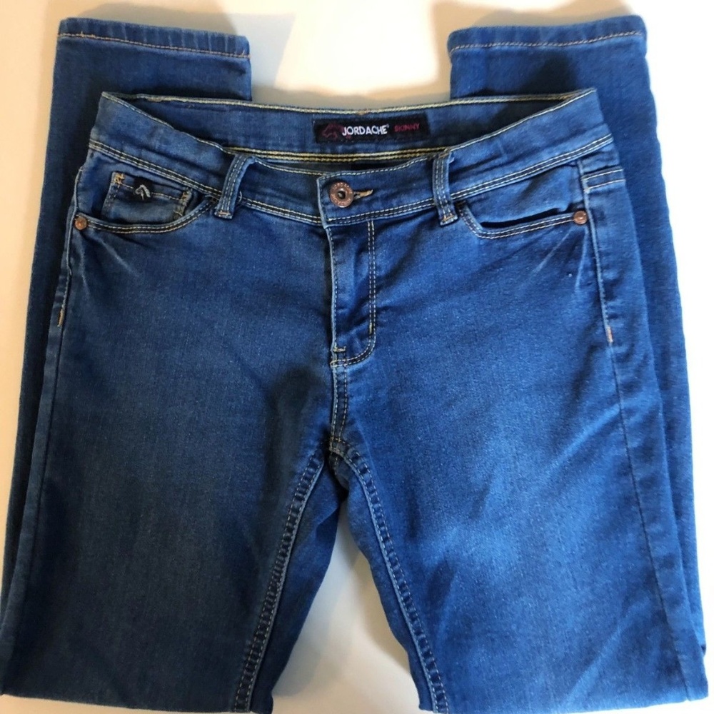 JORDACHE Womens Skinny Jeans Size 12 Blue Stretch